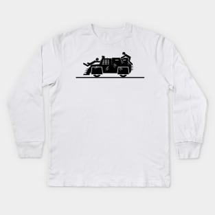 Don't Brake For Undead - no text - black Kids Long Sleeve T-Shirt